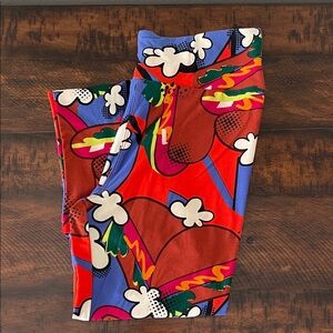 LuLaRoe One Size Leggings - Hotdog Pattern